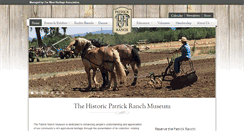 Desktop Screenshot of patrickranchmuseum.org