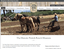 Tablet Screenshot of patrickranchmuseum.org